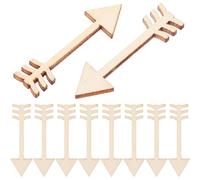 DECHOUS Puces de Flèche en Bois Brut 40 MM 100 Pièces Rondelles en Bois Vierge pour Loisirs Créatifs Décorations Suspendues DIY à Peindre pour Projets Artisanaux