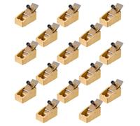 DECHOUS Rabot à Main pour Travail du Bois 16mm en Laiton et Acier, Outil de Luthier Artisanal Haute Brillance pour Violoncelle et Instrument à Cordes