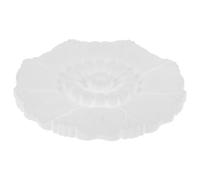 DECHOUS Rosace de Plafond en Plastique Blanc Médaillon Décoratif Sculpté Style Européen Bague Décorative pour Plafonnier Décoration Intérieure pour Salon et Chambre Motif Ajouré