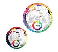 DECHOUS Roue Chromatique de Maquillage pour Apprentissage et Mélange des Couleurs 2 Pièces pour Femmes en Papier Affichage Rotatif Nail Art