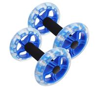 DECHOUS Roue de Fitness Double Roues Stable avec Poignées Antidérapantes pour Entraînement Abdominal Brûle Calories et Renforce Muscles Équipement Léger et Portable pour Homme et Femme