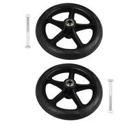DECHOUS Roues de Remplacement en Caoutchouc et Alliage pour Fauteuil Roulant Lot de 2 Noir Solides et Faciles à Installer, Adaptées aux Fauteuils Roulants Manuels pour Seniors et