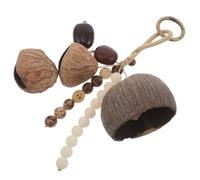 DECHOUS Secoueur de Noix Africain Artisanal 1 Pièce Hochet à Clochette Naturelle en Coque de Fruit Shaker à Main pour Percussion Musicale Contemplation et Relaxation Sonore
