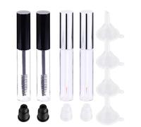 DECHOUS Set de Maquillage 12pcs Tubes de Mascara Vides 10ml en Plastique, Entonnoirs et Bouchons pour Transfert Facile et Usage Pratique en Voyage Couleur Aléatoire