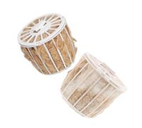 DECHOUS Set de Nids en Jute Naturel Plusieurs Styles et Confortable Lot de 2 Matériau de Nidification Réutilisable, et Confortable pour Oiseaux Canaris et Pinsons Adapté Plusieurs Styles