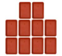 DECHOUS Soucoupes Rectangulaires pour Pots De Fleurs Intérieur Et Extérieur, Lot de 10 Plateaux Bac De Récupération d'eau, Drainage, Plastique Robuste, pour Balcon Et Jardinières