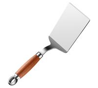 DECHOUS Spatule en Acier Inoxydable Petite Pelle à Frire Polyvalente pour Grill et Pizza Ustensile la Cuisine Inox Robuste Manche Ergonomique Accessoire Cuisson Professionnel pour