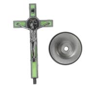 DECHOUS Statue De Crucifix Décoration Chrétienne pour Maison Et Voiture De Prière avec Lumière