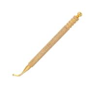 DECHOUS Stylo D'acupression Stimulation Propre et Indolore pour Réflexologie Auriculaire en Cuivre à Tête Incurvée Outil pour Massage des Oreilles Pieds à Domicile