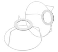 DECHOUS Support d'Abat-Jour E27 en Fer, Kit DIY 2 Pièces, Diamètre 9 CM Haut X 15 CM, pour Lampe de Table Suspendre, Cadre Cage Métallique Facile à Installer