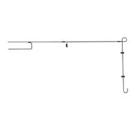 DECHOUS Support de Drapeau de Jardin Fer Forgé Noir et Facile à Assembler Poteau de Bannière Extérieur Résistant pour Pelouse et Décoration Extérieure