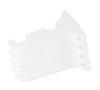 DECHOUS Support de Tringle à Rideaux Double Design Classique pour Tringles de 26-28mm en PP Blanc, 4 Pièces, Installation Facile Double Fente Adapté Cuisine et Chambre
