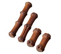 DECHOUS Support pour Pinceaux D'écriture en Bambou Tissé 4 Pièces, Porte-pinceaux de Calligraphie Chinois, Repose-Pinceau Créatif pour Bureau et Décoration, Accessoire Calligraphie