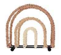 DECHOUS Support Serviette Papier en Fer et Papier, Porte-Serviettes Décoratif Marron, Design Moderne pour Bureau, Maison et Espaces Professionnels, Rangement Pratique