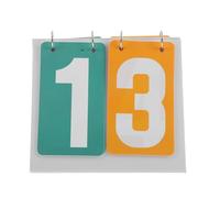 DECHOUS Tableau de Score Portable à Bascule 2 Chiffres Vert et Jaune Mini Marqueur Manuel Étanche en Plastique Robuste pour Jeux de Cartes Sports en Intérieur et Extérieur Support