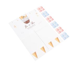 DECHOUS Tableau Gender Reveal avec Affiche 1x F8-1-1 et 36 Autocollants Vote Bleu Rose pour Shower, Décoration Prénatale, Jeu Anniversaire Révélation du Genre Bébé