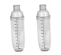 DECHOUS Tasse à Mélanger Transparente Avec Échelle De Mesure Shaker à Cocktail Pour Thé Au Lait Et Bar Résistant Au Froid Chaleur