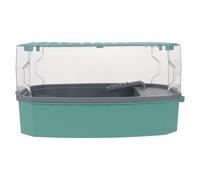 DECHOUS Terrarium pour Tortues Petit Taille Bleu avec Couvercle Plateforme de Repos Intégrée Aquarium Écologique en Plastique pour Habitat Tortues Terrarium Compact Adapté Bureau et