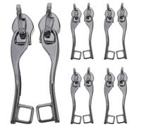 DECHOUS Tête de Fermeture Éclair de Rechange et Alliage de Zinc Structure Double Couche 5 Paires Robuste Trou de Verrouillage Unique pour Zipper Pull de Valises et Paquet de Voyage