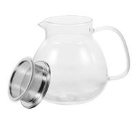 DECHOUS Théière à Infuseur en Verre Transparent 1000 Ml, Bouilloire Portative Résistante à Haute Température, Pichet à Thé pour Maison et Bureau, pour Thé en Vrac et Infusion de Fleurs
