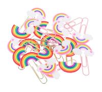 DECHOUS Trombones de Bureau et Marque-pages en Pvc Colorés D'arc-en-ciel 20 Pièces Multi-usages et Pratiques pour Organiser Papiers