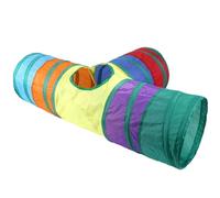 DECHOUS Tunnel de Jeu Pliable et Tube en Tissu pour Lapins et Cochons d'Inde, Cachette Intérieure Ludique, Accessoire d'Interaction pour Petits Rongeurs Domestiques