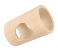 DECHOUS Tunnel pour Hamster Bambou Naturel Refuge et Aire de Jeu Multifonction Cachette Confortable pour Petits Rongeurs Tube à Mâcher Taille L Adaptée à Cage