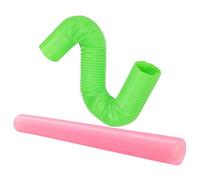DECHOUS Tunnel Télescopique pour Hamsters et Petits Animaux Tube Extensible Pliable en Plastique Lot de 2 Tunnels D’Activité Colorés Vert et Rose D’Entraînement Interactif pour Rats