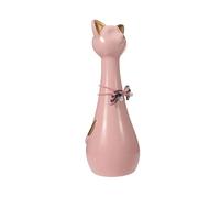DECHOUS Urne Funéraire pour Chat en Céramique Rose Oreilles Dorées Boîte Commémorative Étanche 550 ML pour Cendres Urne Souvenir Décorative pour Animaux de Compagnie