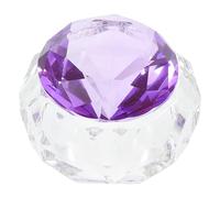 DECHOUS Verre à Cristaux Liquide pour Manucure avec Couvercle Petit Format en Verre Transparent Violet Outil Nail Art Pratique pour Salon Accessoires Nail Art et Décoration Ongles