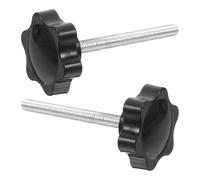 DECHOUS Vis à Main M6 pour Accessoire de Plateforme de Marcheur, Bouton Fileté Noir en Plastique et Métal Conception de Serrage la Main, Installation Simple pour Marcheur