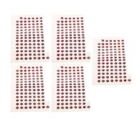 DECHOUS Yeux de Leurre de Pêche Adhésifs 5 MM Rouge, 500 Pièces, Perles D’Appât Artificiel en Époxy, Autocollants Réalistes pour Fabrication de Leurres en Eau Douce et Eau Salée,