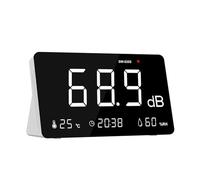 Décibel mètre 4 en 1, niveau sonore, 30dB à 130dB, testeur de surveillance du bruit avec température et humidité/temps