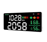 DéCibel MèTre Tenture Murale SonomèTre 30-130DB Gamme 11 Pouces Affichage LED Bruit Temps TempéRature