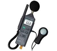 Decibelmetre Décibel Mètre 4 En 1, Testeur Environnemental Numérique Multifonctionnel, Bruit Photométrique, Température Et Humidité Relatives Sonomètre pour Classe, Rue, Maison