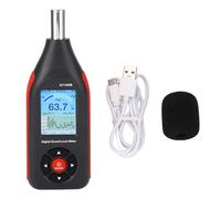 Décibelmètre numérique Sonomètre Écran LCD rétroéclairé Détecteur de bruit portable avec sortie CC pour l'ingénierie commerciale à domicile Matériau ABS