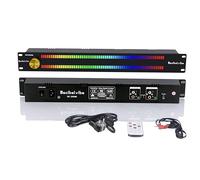Decibelvibe TNZ SGVUM6 - VU-Mètre avec entrée/Sortie RCA-Jack 3.5, entrée sans Fil Via Microphone Intégré, 19 Couleurs, pour Systèmes Audio HiFi, Home Cinéma, Sono Professionnelle, DJ (Or)