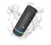 Decibelvibe Tnz Sleek 8 - Enceinte Portable Bluetooth, Étanche IP66, Son Puissant de 30W, Basses Profondes, Bluetooth 5.3, 25H d'Autonomie, Couplage Steréo, Lumières RGB (Noir)