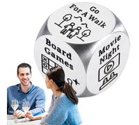 Décideur de dés de décision, jeu de dés de date - Décision dés Couple Date Créative Soirée Jeu de Dés, Idées d'accessoires de jeux, Jouets amusants en acier pour mariée et
