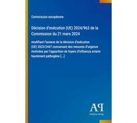 Décision d'exécution (UE) 2024/963 de la Commission du 21 mars 2024: modifiant l'annexe de la décision d'exécution (UE) 2023/2447 concernant des ... d'influenza aviaire hautement pathogène [...]