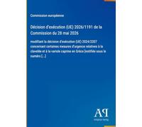 Décision d'exécution (UE) 2026/1191 de la Commission du 28 mai 2026: modifiant la décision d'exécution (UE) 2024/2207 concernant certaines mesures ... en Grèce [notifiée sous le numéro [...]