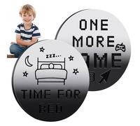 Decision Maker Coin Go to Bed 1 autre épisode Pièce de décision parentale double face | 1 plus de temps de jeu pour le lit Pièce de monnaie drôle | 1 autre jeu/temps pour le lit et 1 autre épi