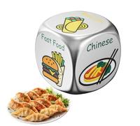 Décisionnaires, Construction En Métal Solide | Cube Compact De 2 Cm Et 30 G, Accessoire Innovant Pour Jeux De Société Avec Choix De La Nourriture Pour Le Dîner, Simplifie La Planification Des Repas