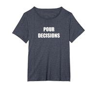 Décisions de versement T-Shirt, Femme Grandes Tailles, Bleu Chiné, 6X