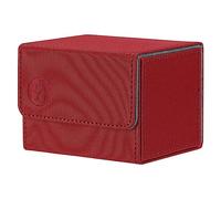 Deck Box vec 100 Pochettes pour MTG Cartes - Commander Deck Box pour Magic the Gathering, Yugioh, CCG, TCG, Pokemon Cartes (rouge)