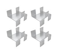 Deck Brackets - 1 No-Drill Metal Heavy Duty Fixer | 4-Piece Fence Panel Mount Bracket,for Wood Tile Pergola Porch Mailbox Gazebo Deck Outdoor Backyard Garden Patio