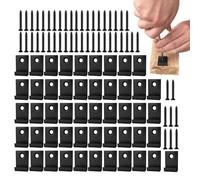 Deck Clip Set - Heavy Duty Fastening Tools, 50-Piece Composite Decking Fasteners for Construction, Hardware Fastening Item with Screws, Building Clips for Securing, Fixing and Installing Planks
