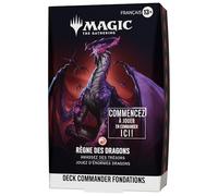 Deck Commander Fondations de Magic: The Gathering - Règne des Dragons | Deck de 100 Cartes + Accessoires (Version Française)