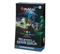 Deck Commander Magic: The Gathering Meurtres au manoir Karlov - Pêche aux indices (deck de 100 cartes, booster collector échantillon de 2 cartes + accessoires) (Version Française)