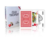 Deck De Cartes À Jouer Poker Rouge Trophy Old Modiano Plastique Jeu De Magie